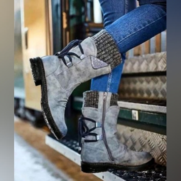 SHEIN Shoes - Must Bundle Sale 5.00! NWOT Grey Moto Boots